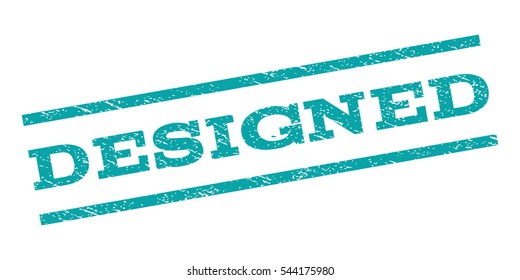 Designed watermark stamp. Text tag between parallel lines with grunge design style. Rubber seal stamp with dust texture. Vector cyan color ink imprint on a white background.