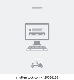 Designer app flat icon