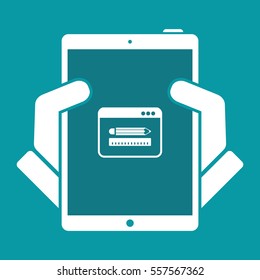 Designer app flat icon