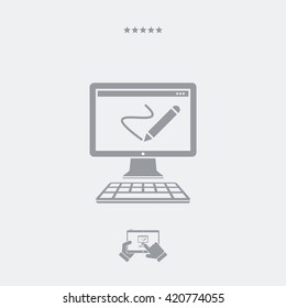 Designer application flat icon