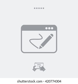 Designer application flat icon