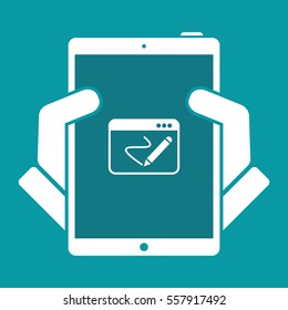 Designer application flat icon