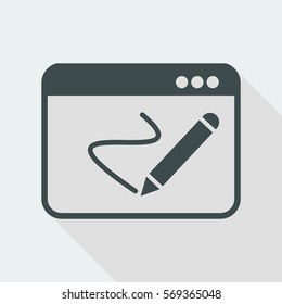 Designer application flat icon