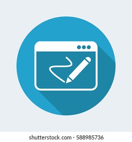 Designer application flat icon