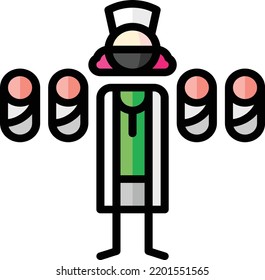 designer babies isolated design element stock illustration. Vector on a white background