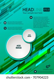 Designer background. Cover layout for a brochure or magazine. Vector illustration.