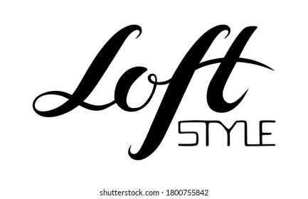Designer black monochrome lettering  loft style. Isolated object on white background. Hand drawn inscription logotype, sticker, icon. Template for logo, label, packaging, sign or graphic print - Shutterstock ID 1800755842