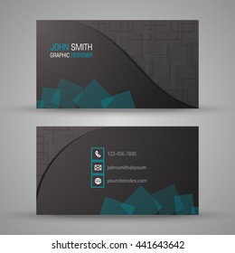 Designer Business Card Set Or Visiting Card Set. EPS 10