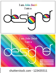 I Am A Designer, Business Card Template