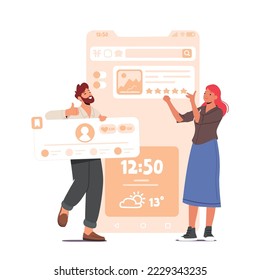 Designer Characters Working On Website Or Application. Ui Ux Design And Programming Mobile Application. Creative Team Doing Research And Prototyping in Web Studio. Cartoon People Vector Illustration