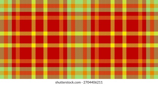 Designer verificar textura sem costura, padrão de fundo minúsculo xadrez. Incrível tartã de tecido de vetor em cores vermelhas e verdes paleta.