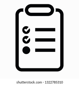 Designer Checklist icon vector.