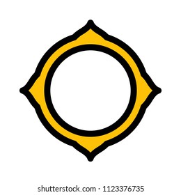 designer circular frame