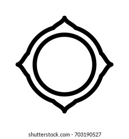 designer circular frame