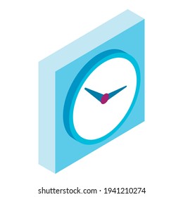 Designer clock icon. Isometric illustration of designer clock vector icon for web