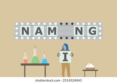 designer creating a brand name