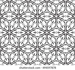 designer cubes with openwork elements. Abstract vector illustration. black-and-white color.