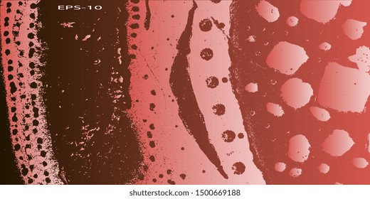 Designer decorative cover. Vector graphics. Creative vector background for banner and flyer. Abstract vintage background. Spotted textured background. Spots and blots. Obsolete surface