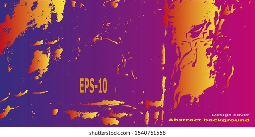 Designer decorative cover. Vector illustration. Abstract graphics. Retro background. Abstract background. Abstractionism. Background with grunge texture. Design background