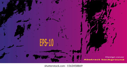 Designer decorative cover. Vector illustration. Abstract graphics. Retro background. Abstract background. Abstractionism. Background with grunge texture. Design background