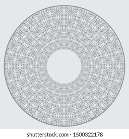 Designer decorative frame.Beautiful elegant vector element for design and place for your text. Border for any of your ideas.Lace image in the form of a circle