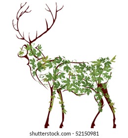 Designer deer illustration