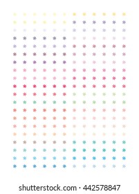 Designer dots Minimalistic set of vector elements isolated and totally editable.Asterisk icons for planners,agendas and for creating printable stickers