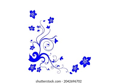 Designer elegant flowers. An isolated element of the illustration. Vector for background, texture, wrapper pattern, frame.