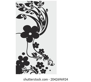 Designer elegant flowers. An isolated element of the illustration. Vector for background, texture, wrapper pattern, frame.