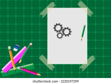 Designer and engineer's desk for background,Creating new inventions keeps the world developing.