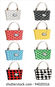 Designer female bags. vector.