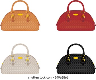 Designer female bags. vector, no gradient, color full
