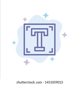 Designer, Font, Path, Program, Text Blue Icon on Abstract Cloud Background