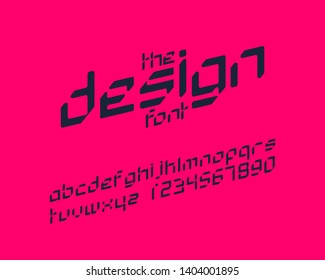 Designer Font Set in vector format. Italic version
