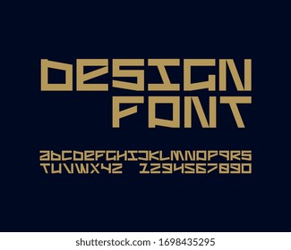 Designer font set in vector format