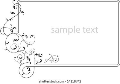 Designer frame Corner with space for text