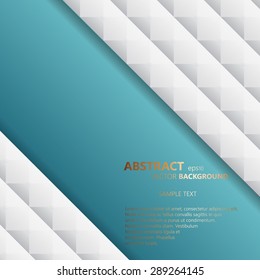 Designer gray monochrome template greeting card with geometric volume studs and place for text