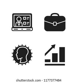 designer icon. 4 designer vector icons set. graphic, user and laptop icons for web and design about designer theme