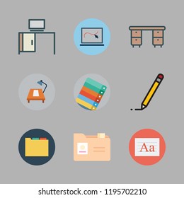 designer icon set. vector set about pantone, edit, desk and text editor icons set.