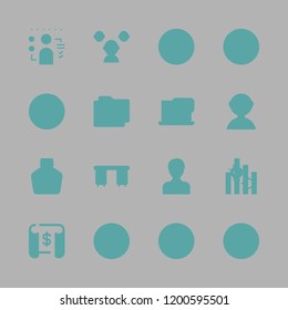 designer icon set. vector set about blueprint, user, folder and desk icons set.