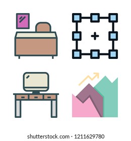 designer icon set. vector set about desk, graphic tool and graphics icons set.