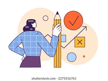 Designer or illustrator with a pencil