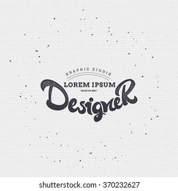 Designer - Insignia sticker can be used as a finished logo, or design, corporate identity presentation