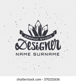 Designer - Insignia sticker can be used as a finished logo, or design, corporate identity presentation