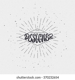 Designer - Insignia sticker can be used as a finished logo, or design, corporate identity presentation
