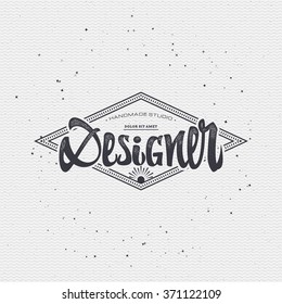 Designer - Insignia sticker can be used as a finished logo, or design, corporate identity presentation