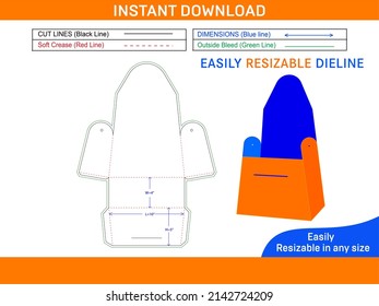 Designer Ladies Purse Bag Dieline Template And 3D Bag Vector File