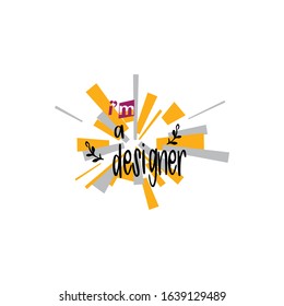 i'm a designer lettering typography design