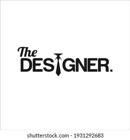 Der Designer, Logo für einen Designer oder Designer. Kreativ und Vektorgrafik.