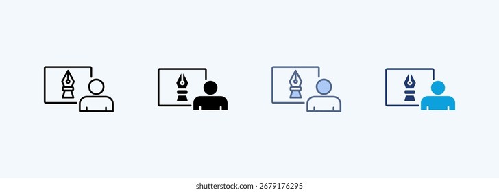 Designer-Symbolsammlung mit mehreren Stilen